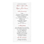 Damask Wedding program Custom Rack Card
