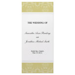 Damask Wedding Program- Gold Wedding Rack Card Template