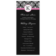 Damask Wedding Program invitation