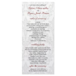 Damask Wedding program rack cards