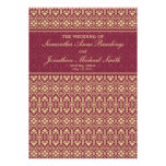 Damask Wedding Program- Rouge & Cream Announcements