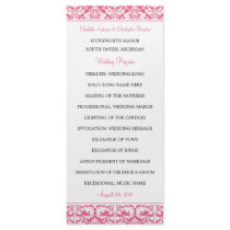 Damask Wedding Programs (Honeysuckle) 2-Sided rack cards