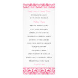 Damask Wedding Programs (Honeysuckle) 2-Sided Customized Rack Card