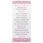 Damask Wedding Programs (Honeysuckle) Customized Rack Card