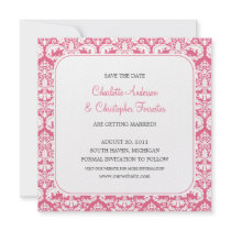 Damask Wedding Save the Date Cards Honeysuckle invitations