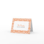 Damask Wedding Thank You Cards Coral Rose