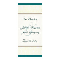 Damask White WEDDING Program rack cards
