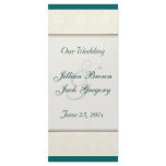Damask White WEDDING Program Rack Card Design