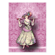 Damask Wildflowers, MARIE ROSETTE Post Card