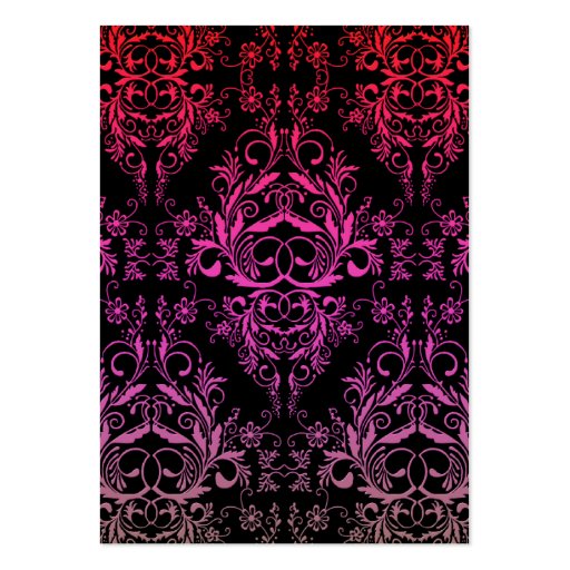 Damask Wildflowers, MIDNIGHT MASQUERADE Business Card Templates (front side)