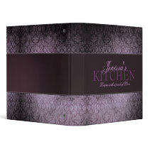 Damask with Ribbon Recipe Binder
