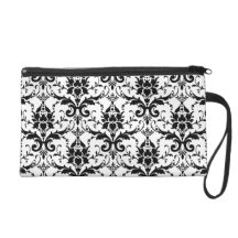 Damask Wristlet Clutches