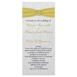 damask "yellow-gray" Wedding program