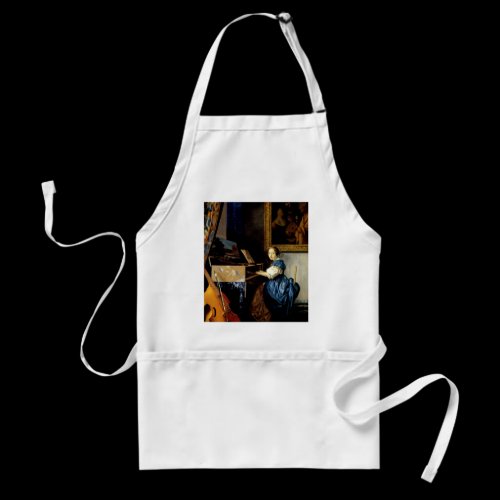 Dame on spinet by Johannes Vermeer Aprons