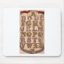 Dame Wonder's Amusing Alphabet Mouse Pads