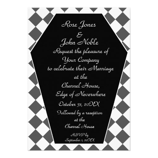Damier Ivory (Smoke) Wedding Invitation