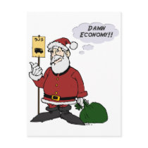 Damn Economy Santa Postcard by Method77 Damn Economy Santa Postcard