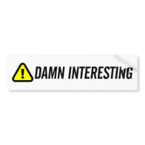 Damn Interesting Logo bumper stickers
