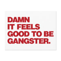Damn it Feels Good to be Gangster - Red postcards by visualnewbie Damn it Feels Good to be Gangster - Red postcards