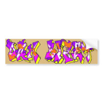 Dan Bizet Old School Graffiti Pict006 Bumper Stickers