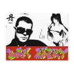 Dan Bizet Picture Graff Draw Coffee Manga-Tai 016 Postcard
