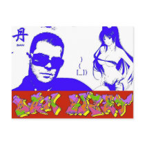 Dan Bizet Picture GraffDrawCoffee Manga-Tai Marina Post Card