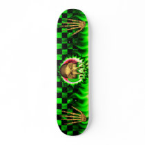 Dan skull green fire Skatersollie skateboard