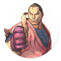 Dan With Thumb Up Round Stickers
