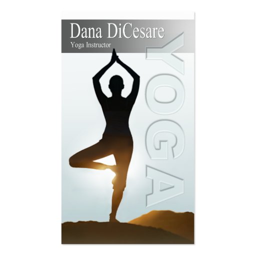 Dana's Vinyasa & Power Yoga Instructor Business Card (front side)