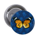Danaus chrysippus butterfly pinback button