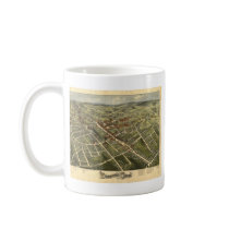 Danbury Connecticut in 1875 Coffee Mugs