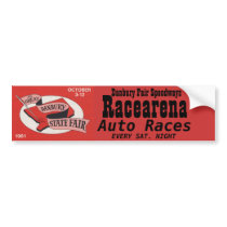 Danbury Fair Racearena Bumper Sticker bumper stickers