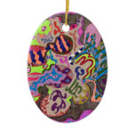"Dance" Abstract Art Christmas Tree Ornaments