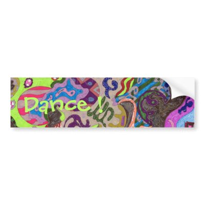 "Dance" Abstract Bumper Sticker by RLMdesignes