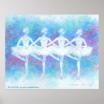 Dance art print of swan of four feathers