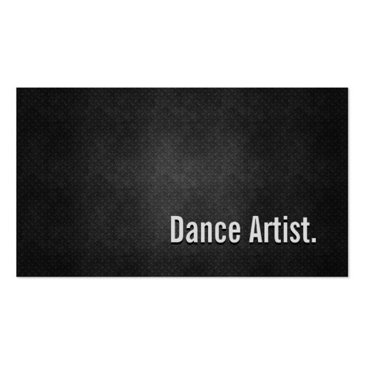 Dance Artist Cool Black Metal Simplicity Business Cards