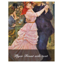 Dance At Bougival By Pierre-Auguste Renoir Flyer Design