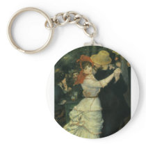 Dance at Bougival by Pierre Auguste Renoir Keychain