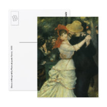Dance at Bougival by Pierre Auguste Renoir Post Card