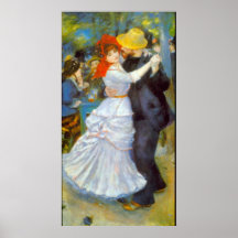 Dance at Bougival by Pierre Renoir Posters