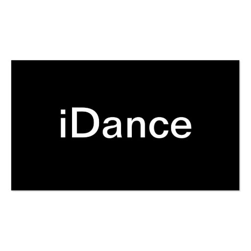 Dance Business Card (front side)