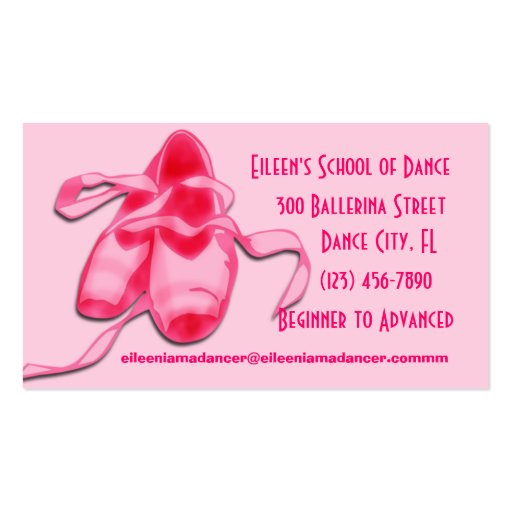 Dance Business Cards (front side)