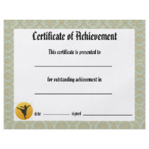 Dance Certificate of Achievement - DamaskArabesque Flyer Design