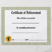 Dance Certificate of Achievement - DamaskArabesque Flyer Design