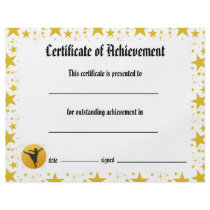 Dance Certificate of Achievement - Stars Arabesque Personalized Flyer