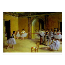 Dance Class at the Opera by Degas Postcard