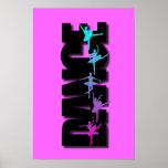 Dance Colored Ballerinas Print