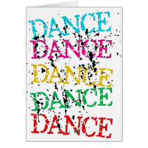Dance Dance Colourful Stylish Grudge Cards