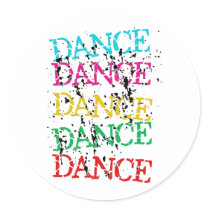 Dance Dance Colourful Stylish Grudge Sticker