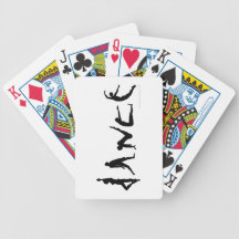 Dance Dancers Silhouettes Custom Playing Cards